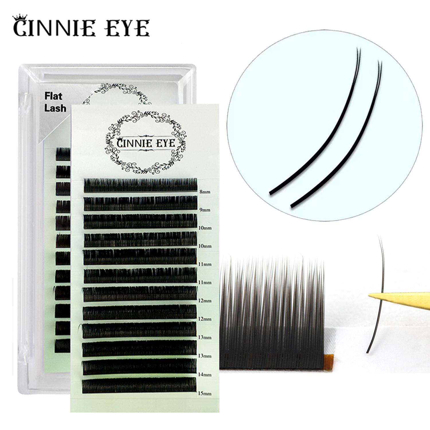 Eyelash Extensions Classic - Flat Mink Eyelash Extensions Natural Hair