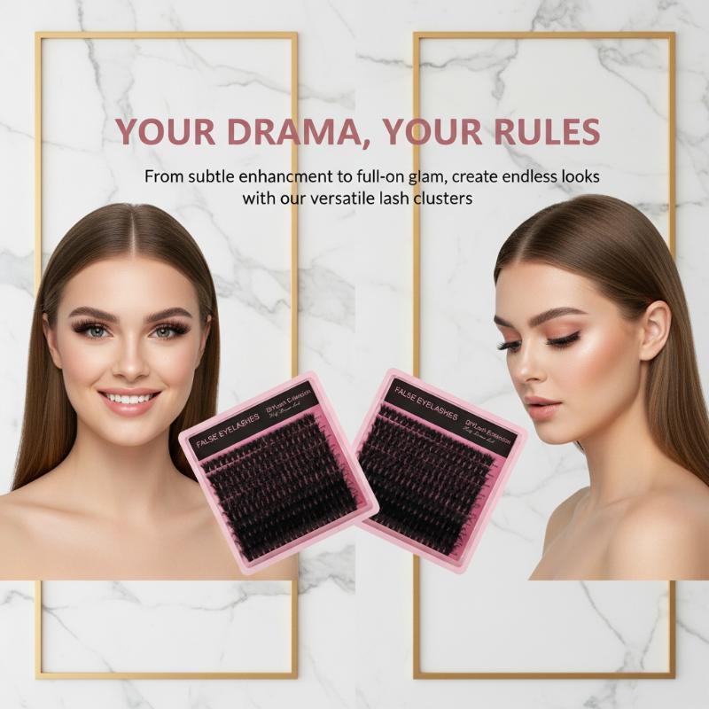 Eyelash Extension Eyelash - 10Row 140 Clusters Fluffy Thick Lashes