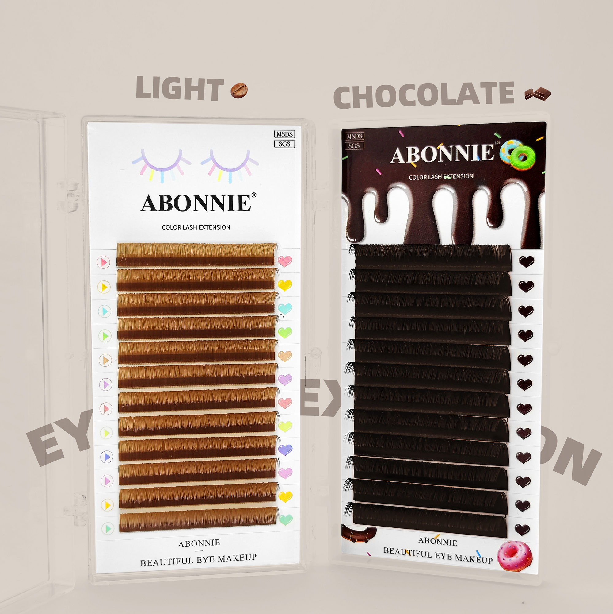 Eyelash Extensions Classic - ABONNIE Brown Lash Classic Eyelashes Extensions
