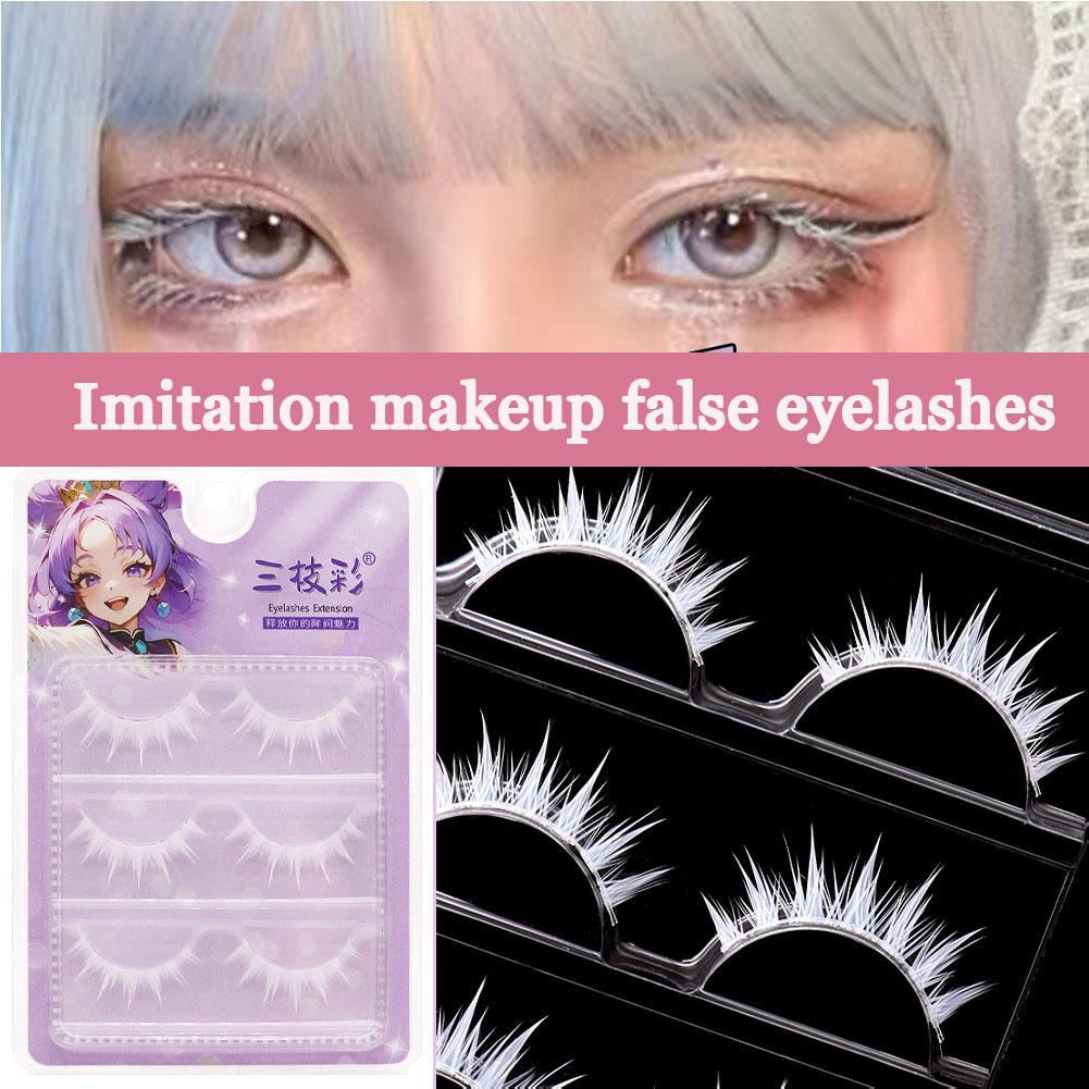 Eyelash Extension Anime - White False Eyelashes Cosplay Anime characters