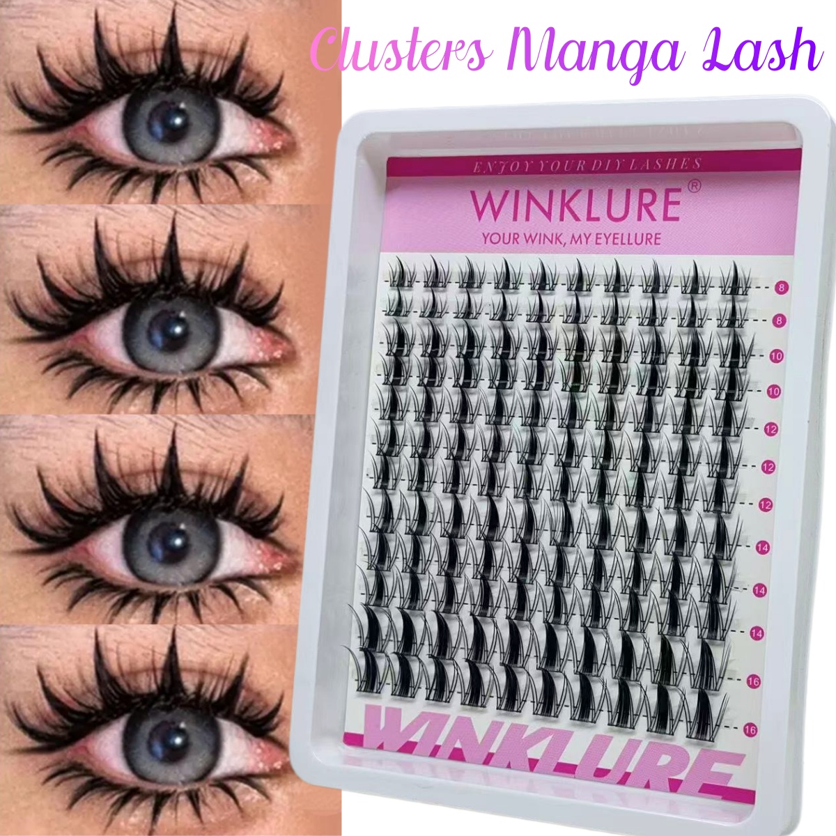 Eyelash Extension Anime - WINKLURE Manga Lash Clusters Kit Cat