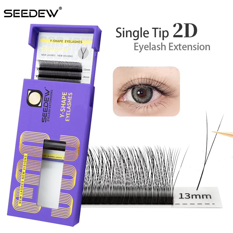 Eyelash Extension Anime - SEEDEW 0.07/0.10 Single Tip 2D V-Shaped