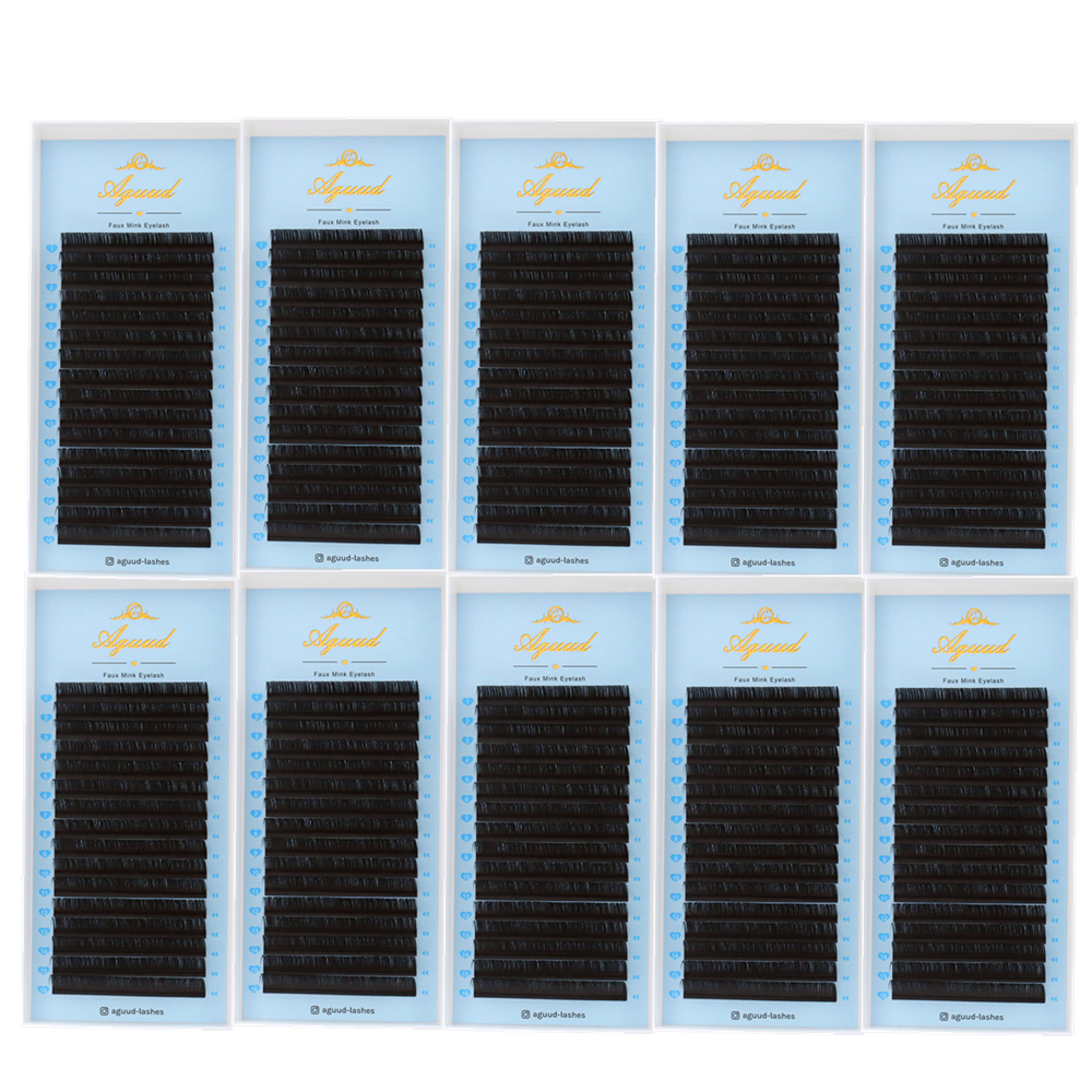 Eyelash Extensions Classic - AGUUD 10 cases/lot Eyelash Extension Matte