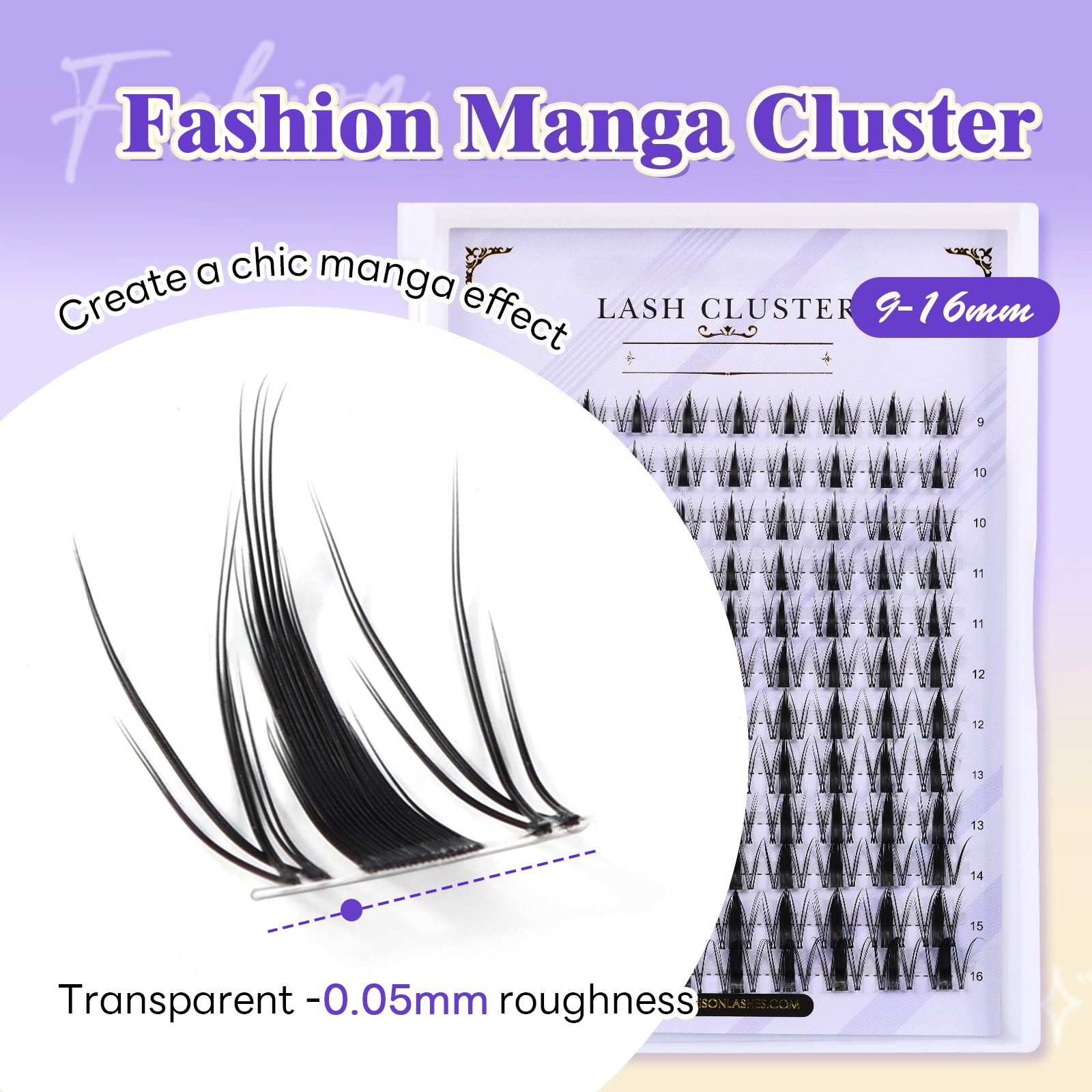 Lashes Clusters Natural C Curl - Eyelash Extension No 9 avaliação e preço