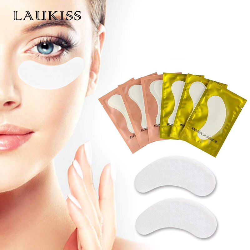 Laukiss 50/100/200Pairs Eyelas - Eyelash Extension Eye Mask avaliação e preço