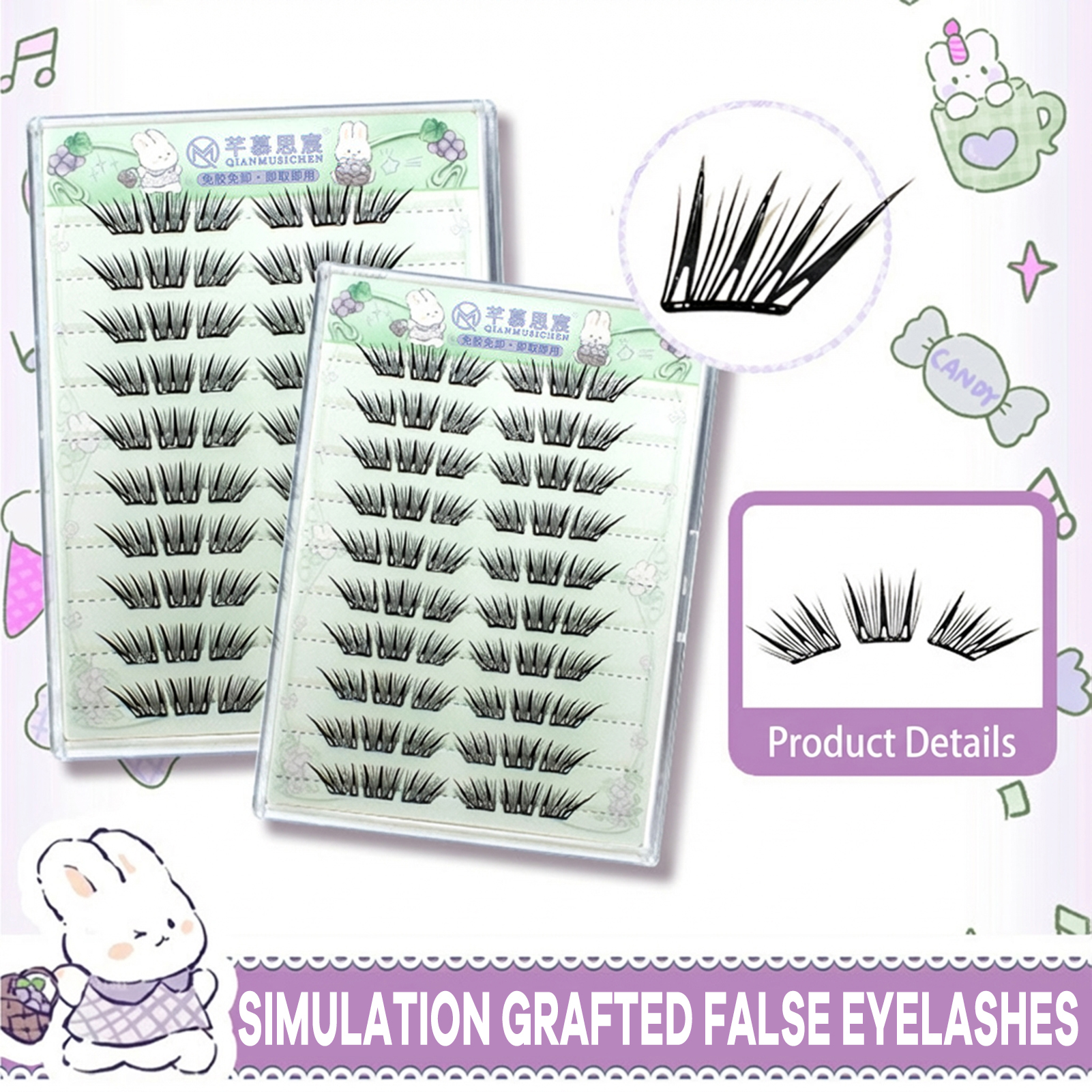 No Glue False Eyelashes cluste - Eyelash Extension No 9 avaliação e preço