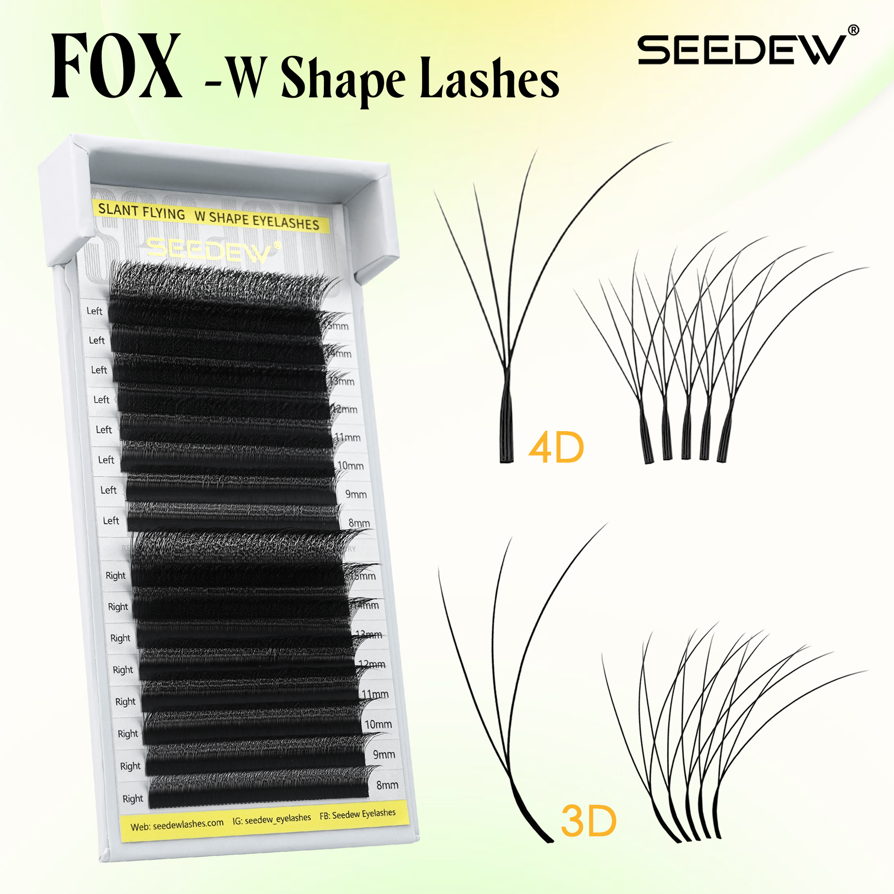 SEEDEW Fox 3D 4D Eyelash Exten - Eyelash Extension Fox Eye avaliação e preço