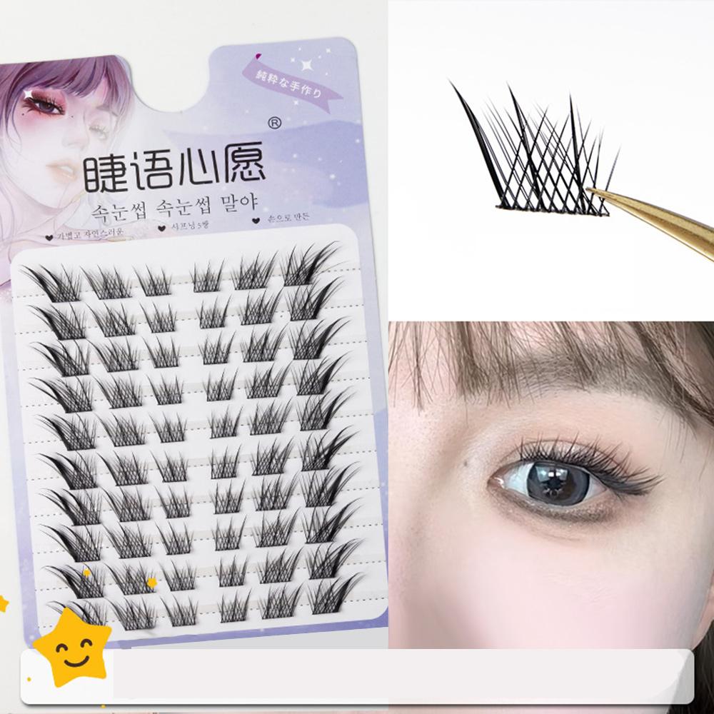 3D Cat Eye Natural Lashes Clus - Eyelash Extension Fox Eye avaliação e preço