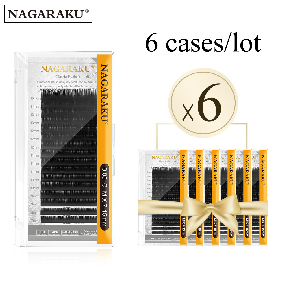 NAGARAKU 6 Cases Classic Mix E - Eyelash Extensions Classic avaliação e preço