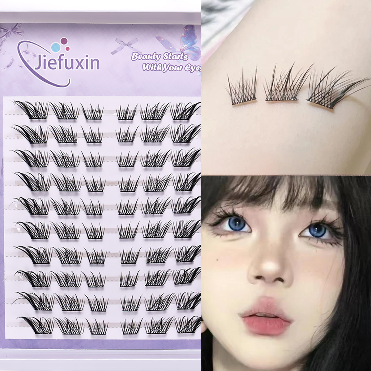10Rows Fox Eye Effect Fluffy F - Eyelash Extension Fox Eye avaliação e preço