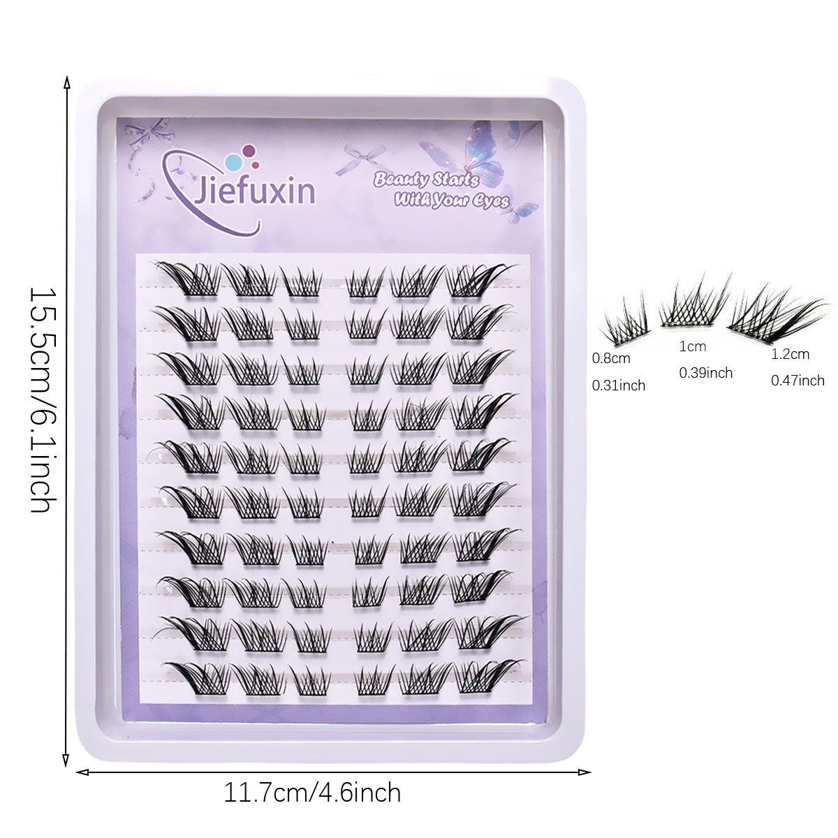 10Rows Fox Eye Effect Fluffy F - Eyelash Extension Fox Eye avaliação e preço