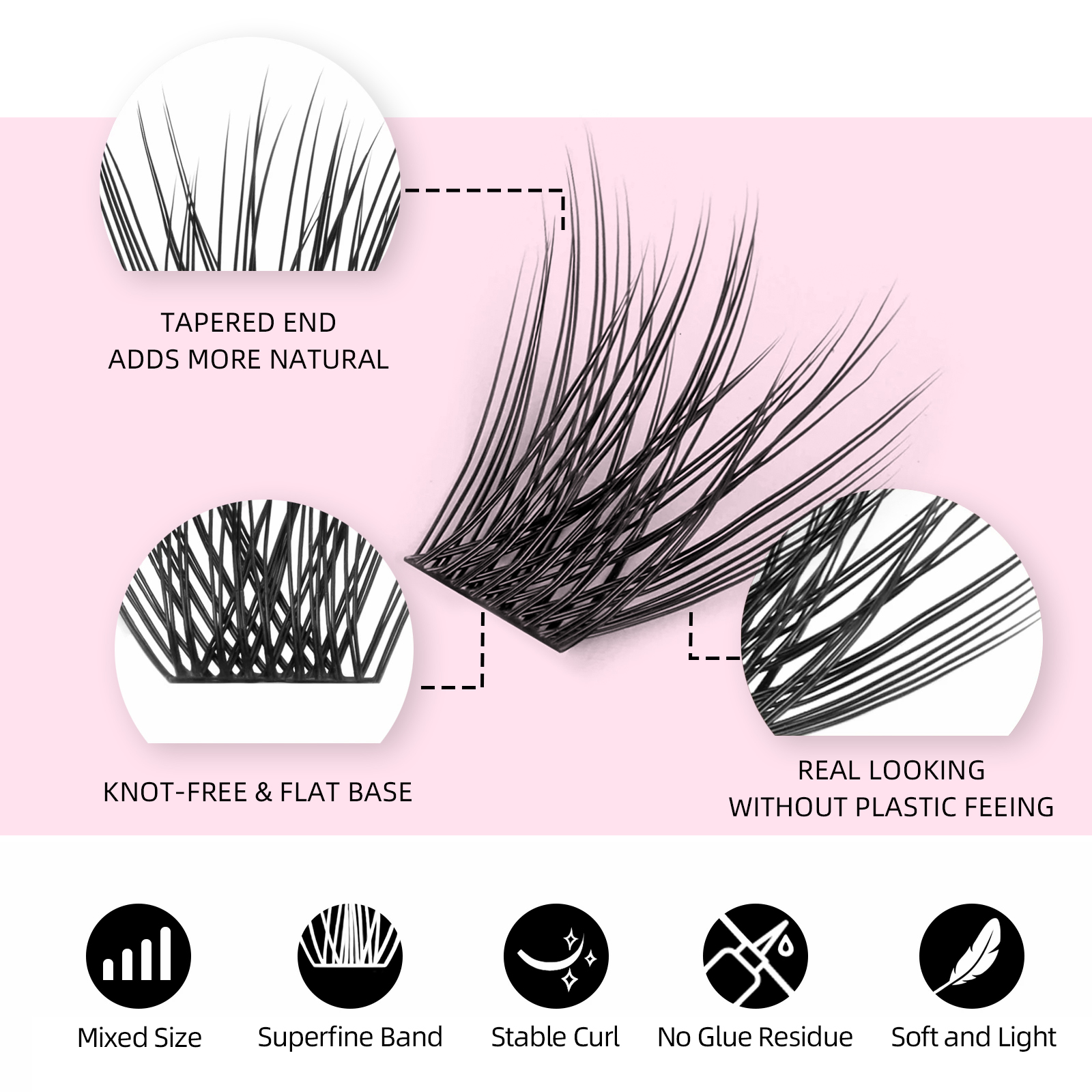 144 pcs DIY Cluster Segmented  - Eyelash Extension Russian avaliação e preço