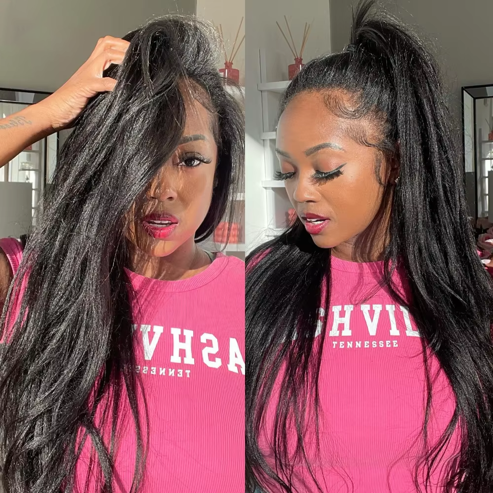Geeta Yaki Drawstring Wig 13x4 - Eyelash Extension Natural Look avaliação e preço