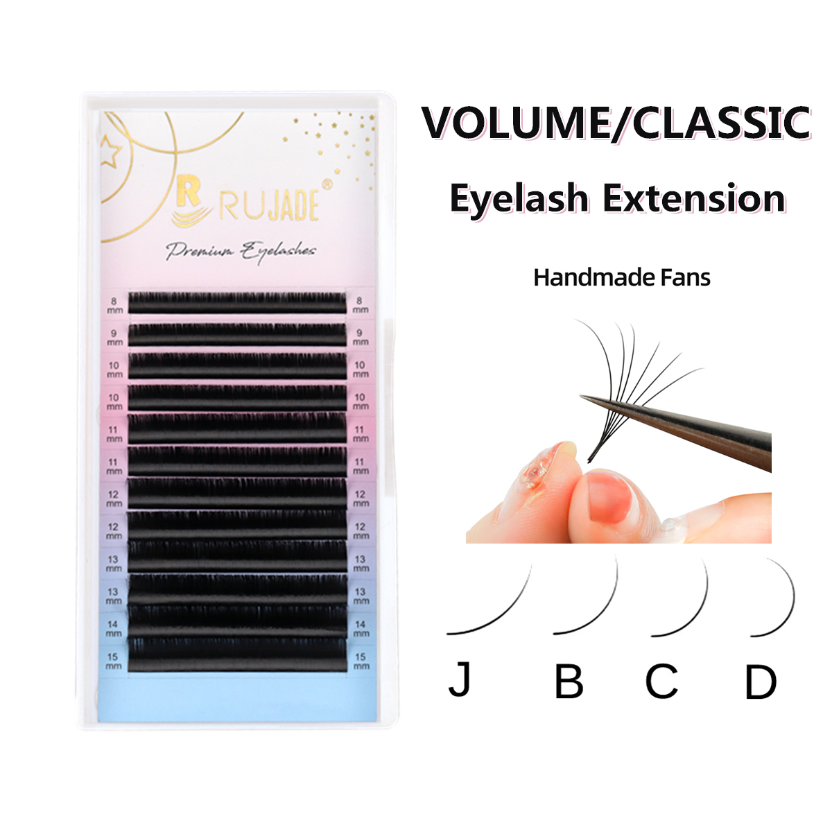 RUJADE B/J Curl False Mink 0.0 - Eyelash Extensions Classic avaliação e preço