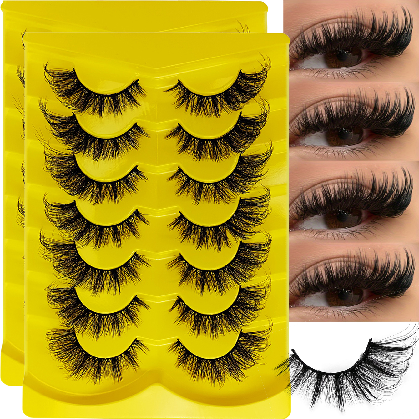 14Pairs/2Pack Cat Eye Lashes 3 - Eyelash Extension Fox Eye avaliação e preço