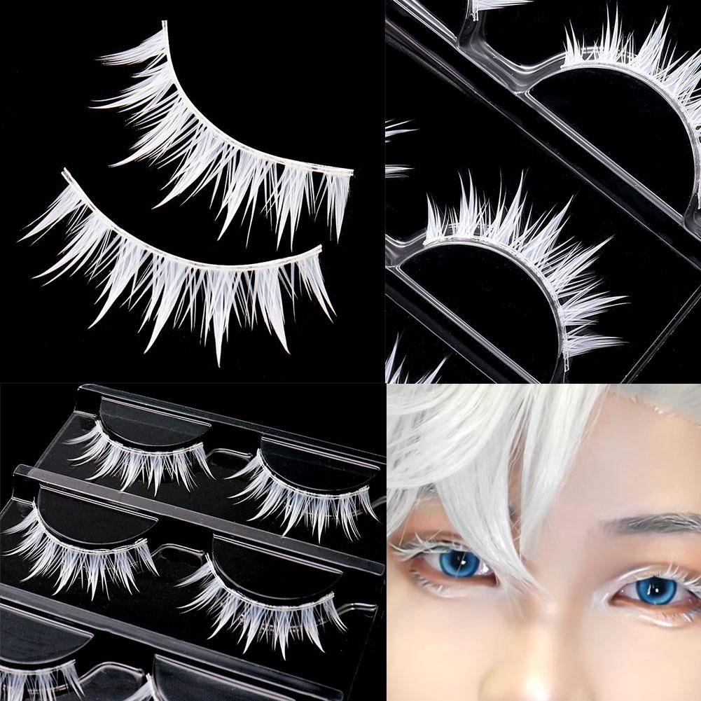 White False Eyelashes Cosplay  - Eyelash Extension Anime avaliação e preço