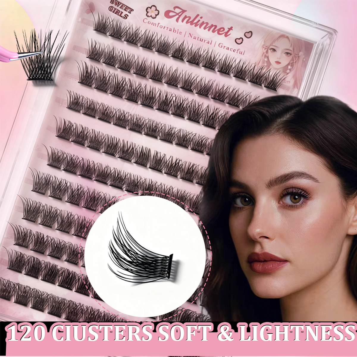 10 Rows Ultra-light Natural Lo - Eyelash Extension No 9 avaliação e preço