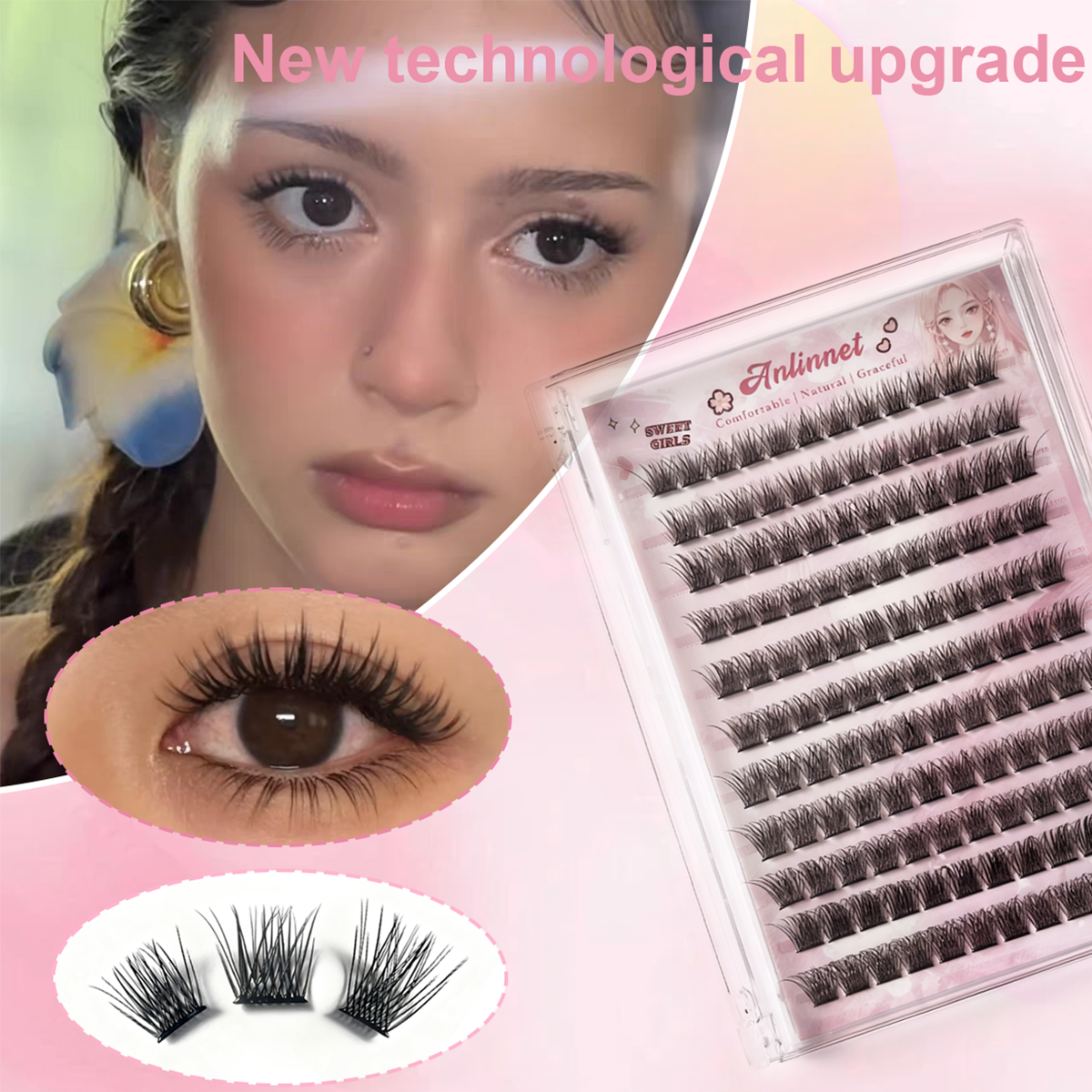 10 Rows Ultra-light Natural Lo - Eyelash Extension No 9 avaliação e preço