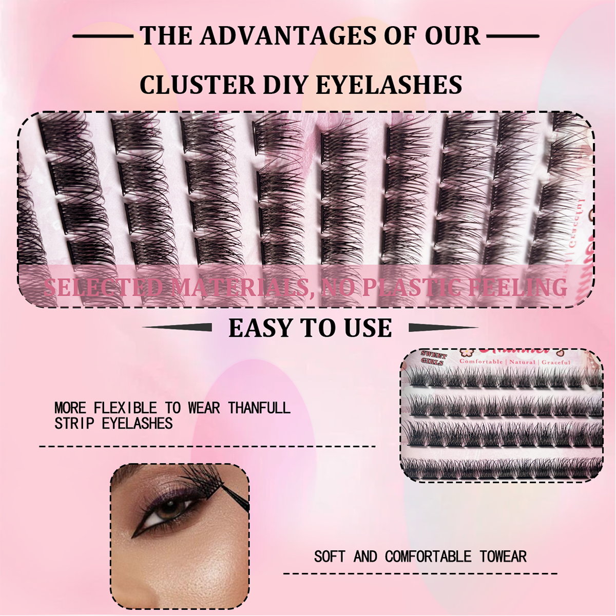 10 rows of No Glue Needed Lash - Eyelash Extension No 9 avaliação e preço