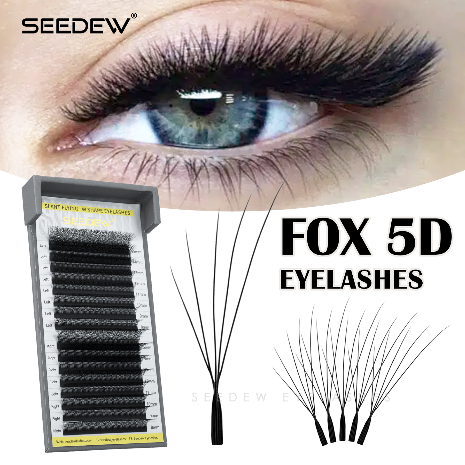 SEEDEW Fox 5D Eyelash Extensio - Eyelash Extension Fox Eye avaliação e preço