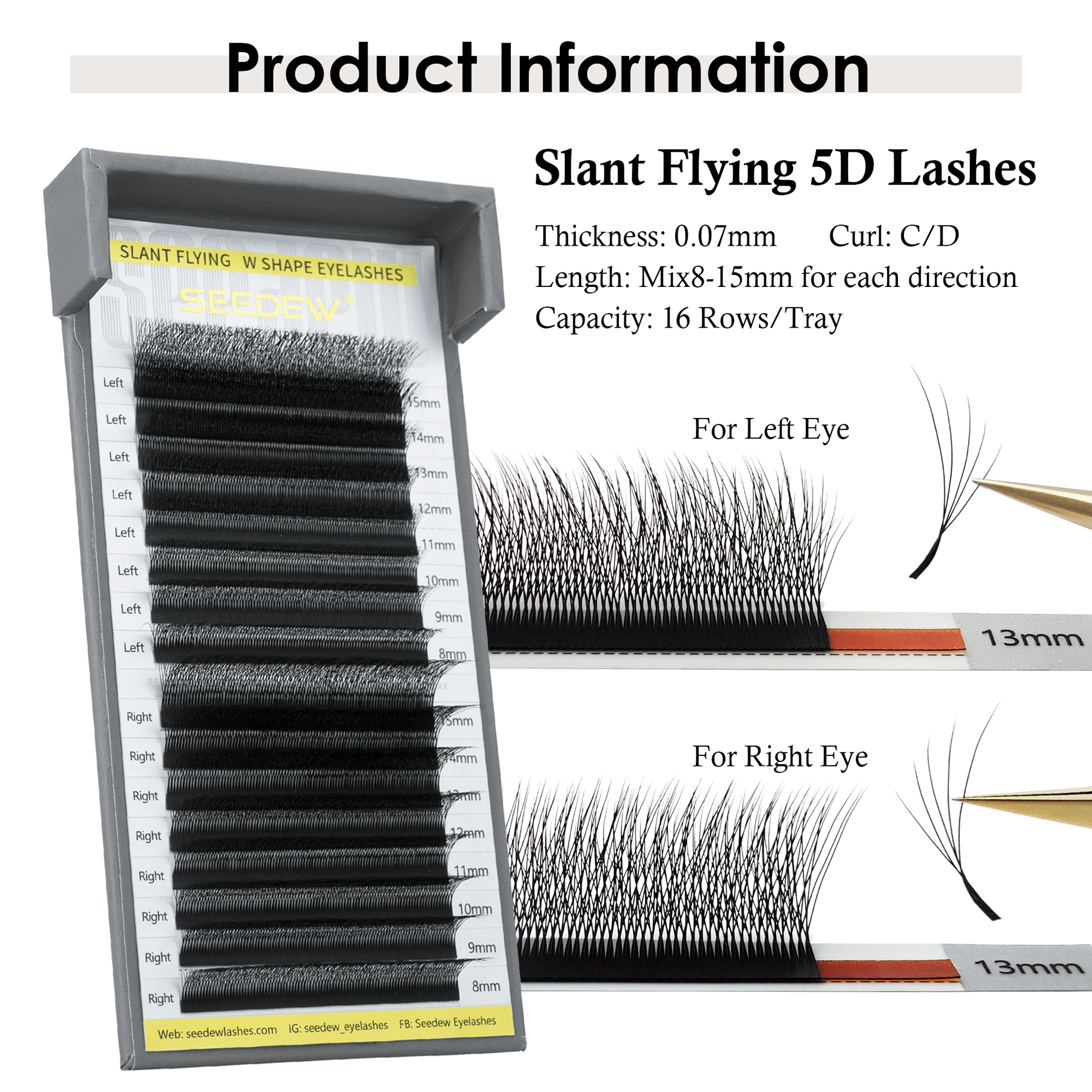 SEEDEW Fox 5D Eyelash Extensio - Eyelash Extension Fox Eye avaliação e preço