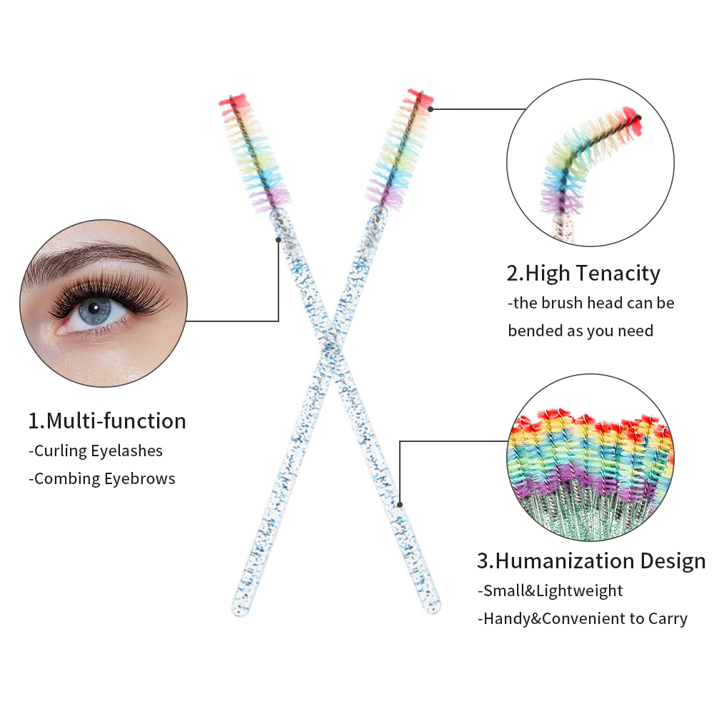 50PCS Rainbow Crystal Eyelash  - Eyelash Extension Jakarta avaliação e preço