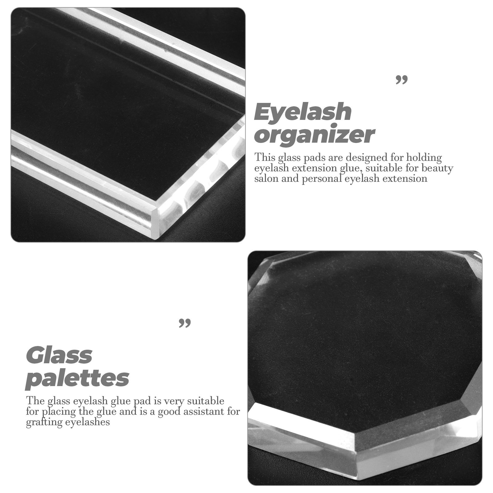 2Pcs Glass Eyelash Pads for Ey - Eyelash Extension Is Safe avaliação e preço