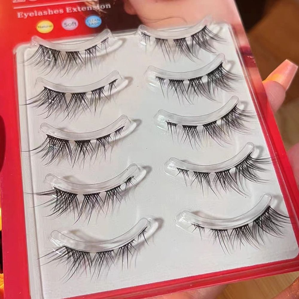 5 Pairs Soft Curled Messy Natu - Eyelash Extension Fox Eye avaliação e preço