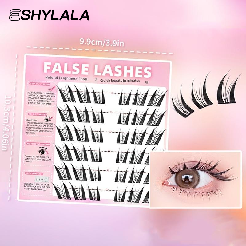 Dense False Eyelashes 6 Rows N - Eyelash Extension Natural Look avaliação e preço