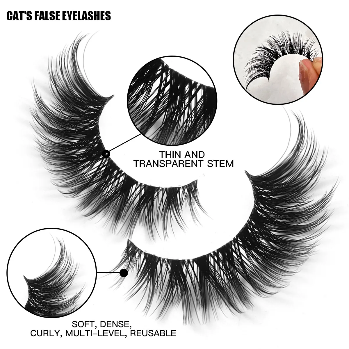 New Transparent Terrier Fox Ey - Eyelash Extension Fox Eye avaliação e preço