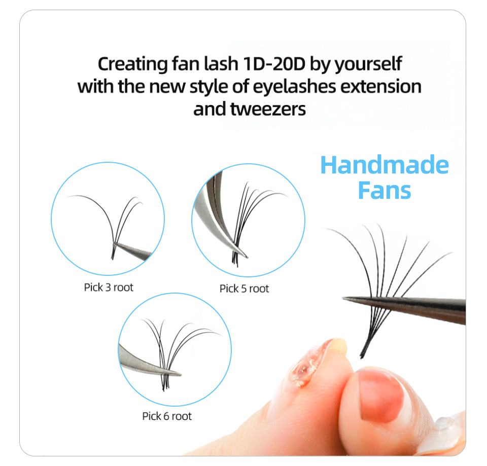 AGUUD 16 Rows Long 16-20mm Eye - Eyelash Extension Russian avaliação e preço