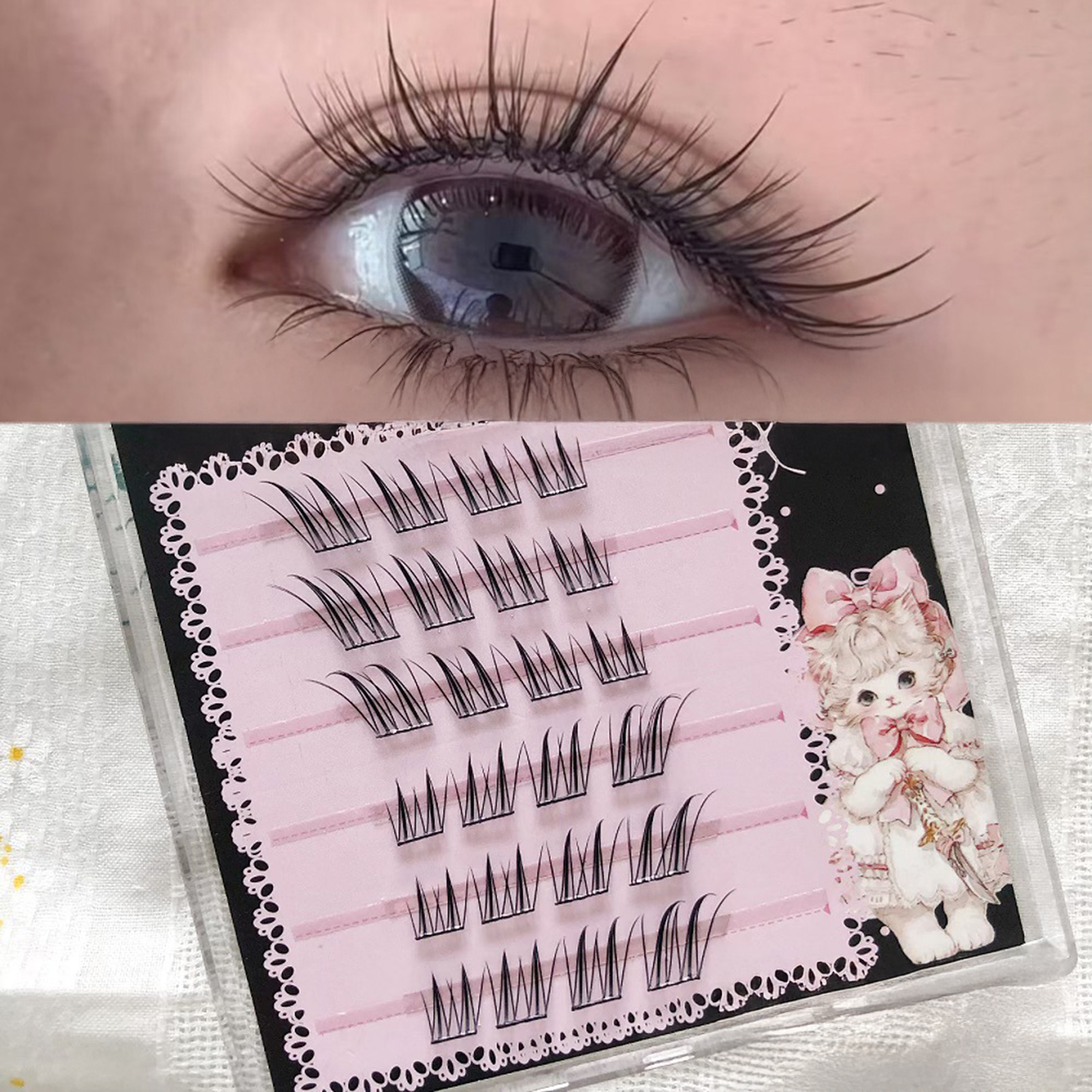 6/10/20 Rows Foxes False Eyela - Eyelash Extension Fox Eye avaliação e preço