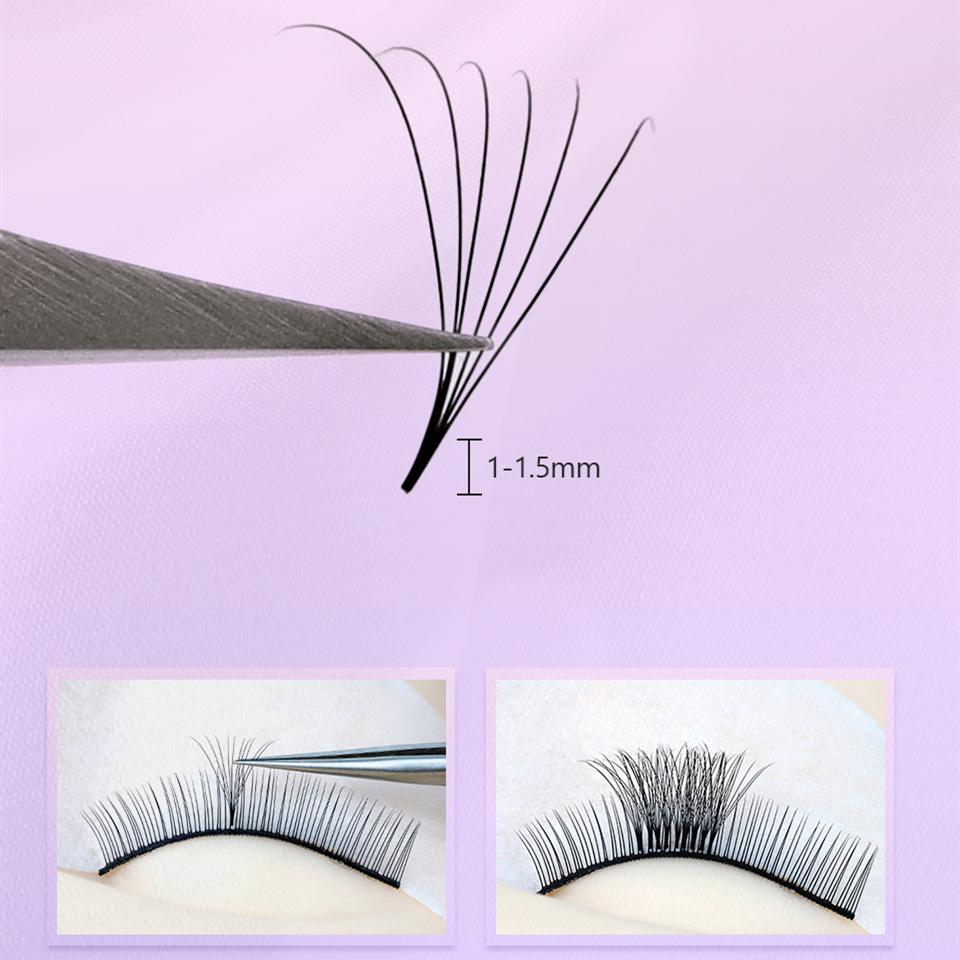 AGUUD 7mm Thin Pointy Base Rus - Eyelash Extension Russian avaliação e preço