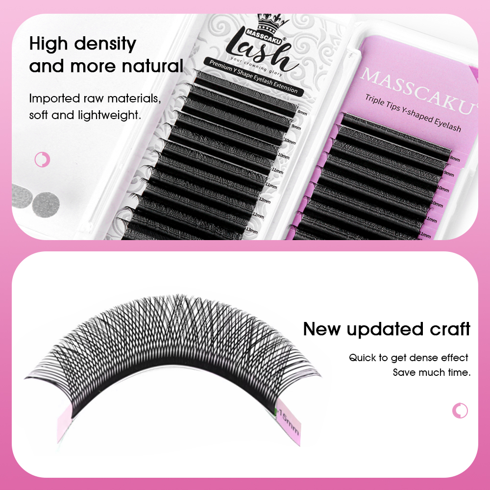 MASSCAKU Hot Selling Natural P - Eyelash Extension Russian avaliação e preço