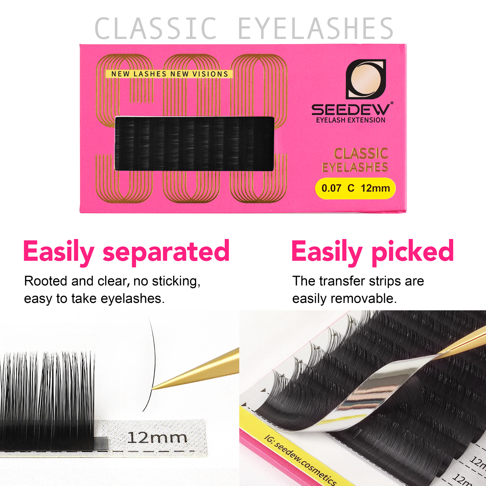 SEEDEW 0.07/0.05/0.15mm B/C/D/ - Eyelash Extension Anime avaliação e preço
