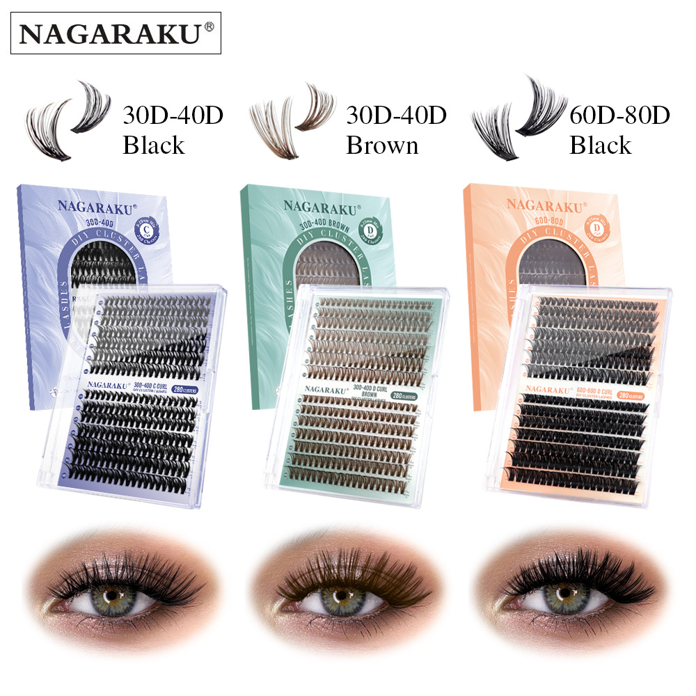 NAGARAKU 30P 40P Cluster False - Eyelash Extension No 9 avaliação e preço