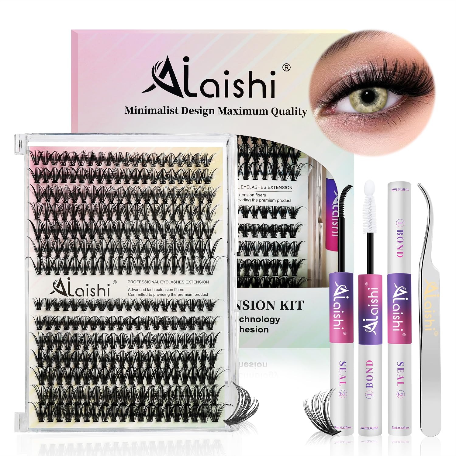 Lash Clusters Kit, DIY Cluster - Eyelash Extension No 9 avaliação e preço