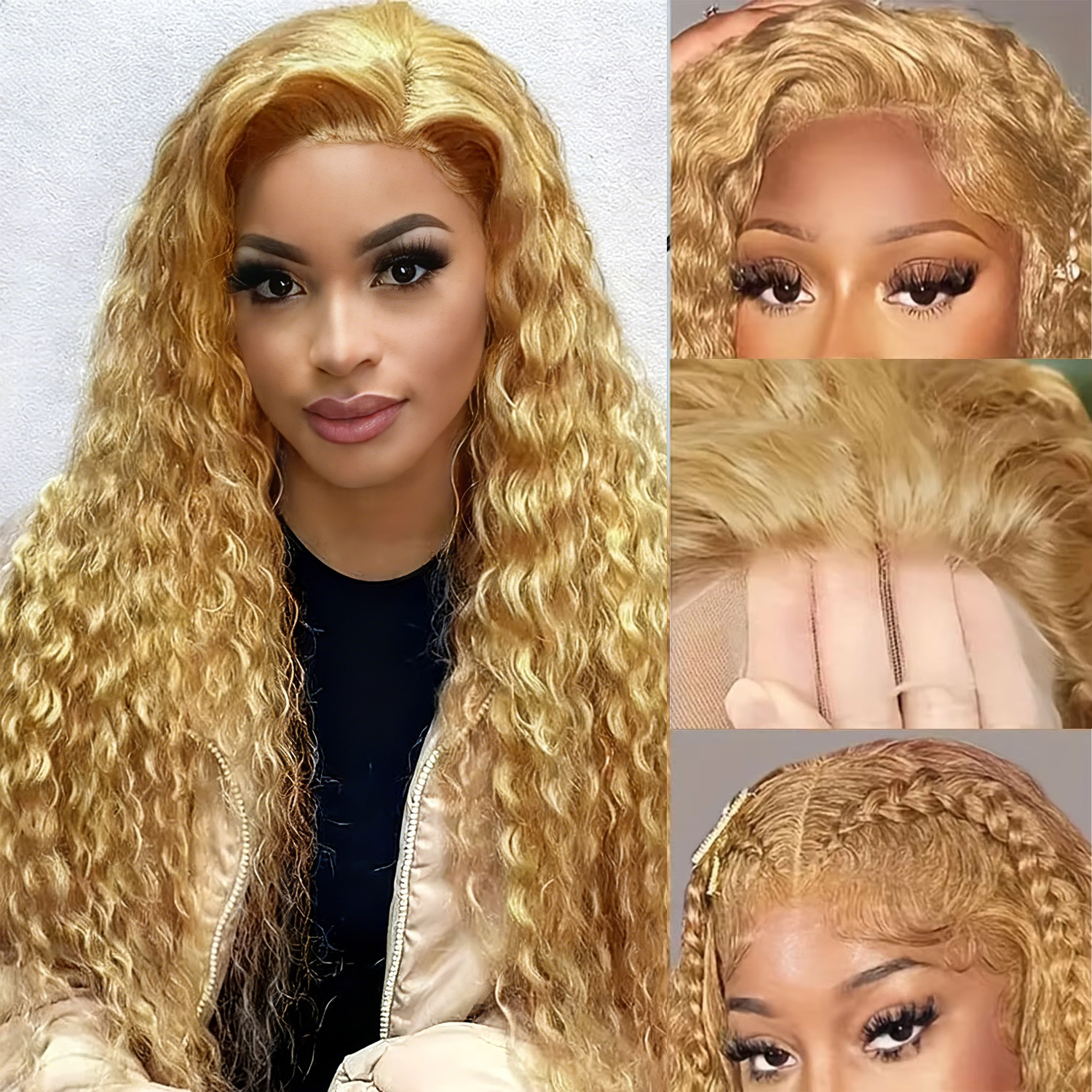 34 38Inch Honey Blonde Wig Hum - Eyelash Extension Natural Look avaliação e preço