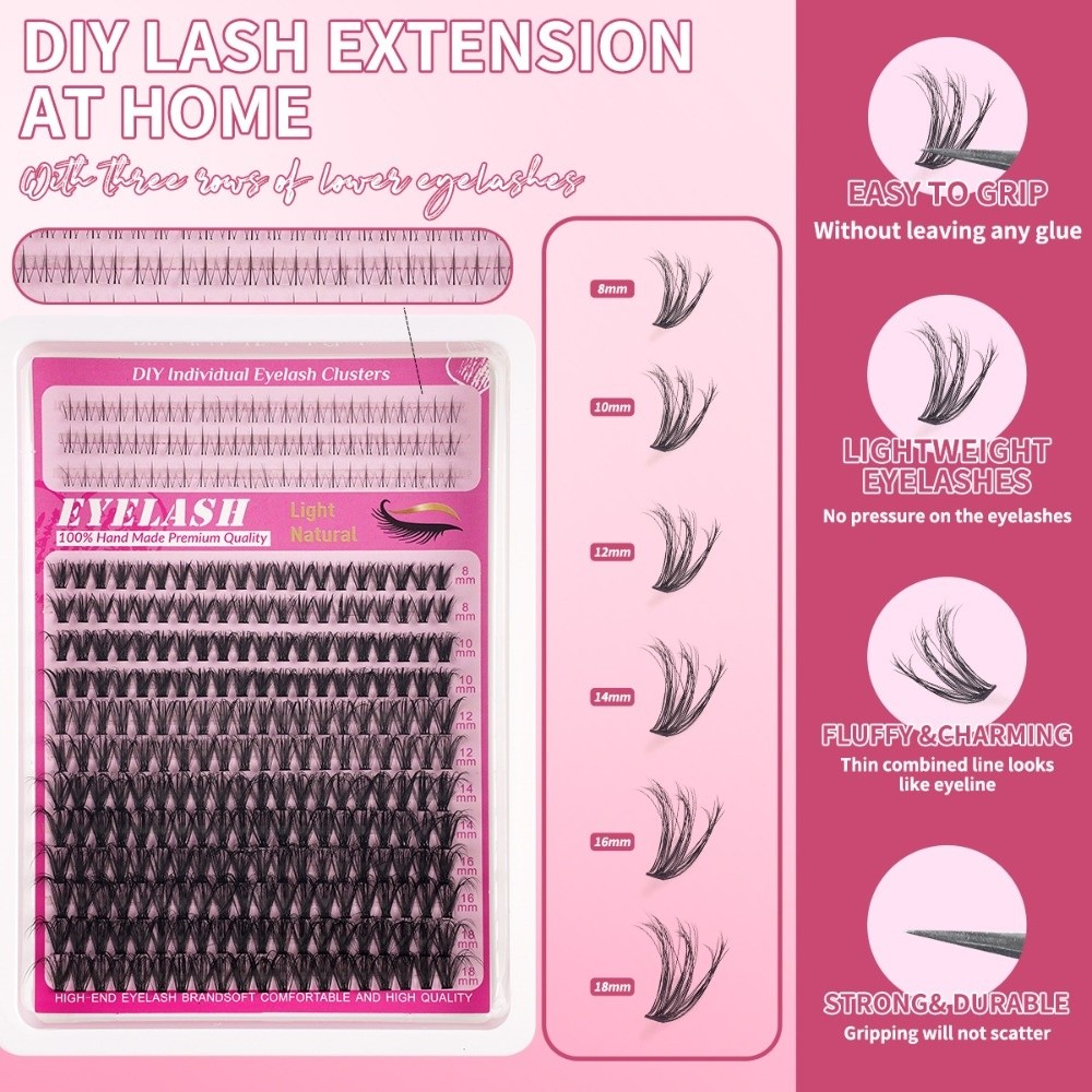8-18mm Length False Eyelashes  - Eyelash Extension Natural Look avaliação e preço