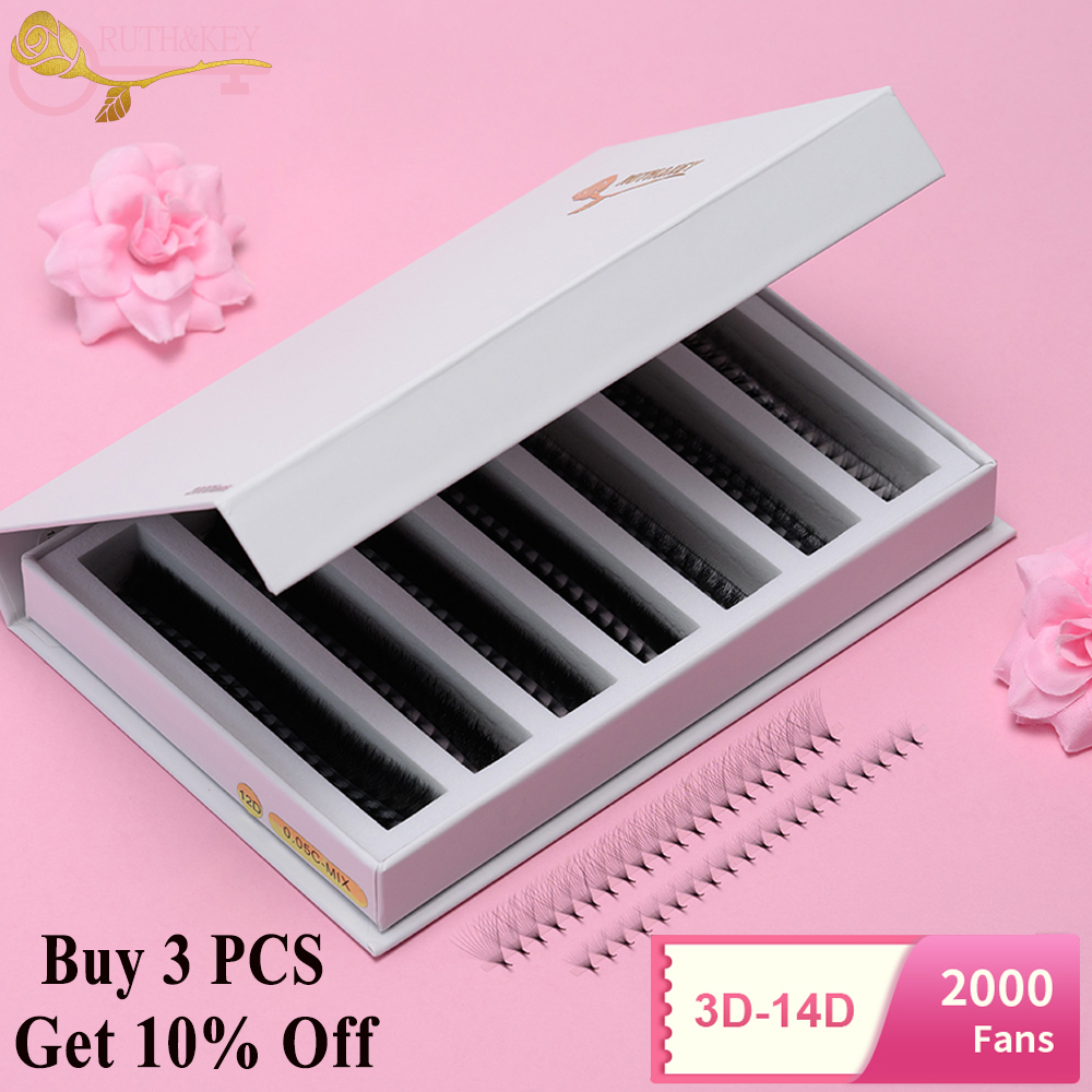 2000 Fans 0.05 0.07 Mix C D La - Eyelash Extension Russian avaliação e preço