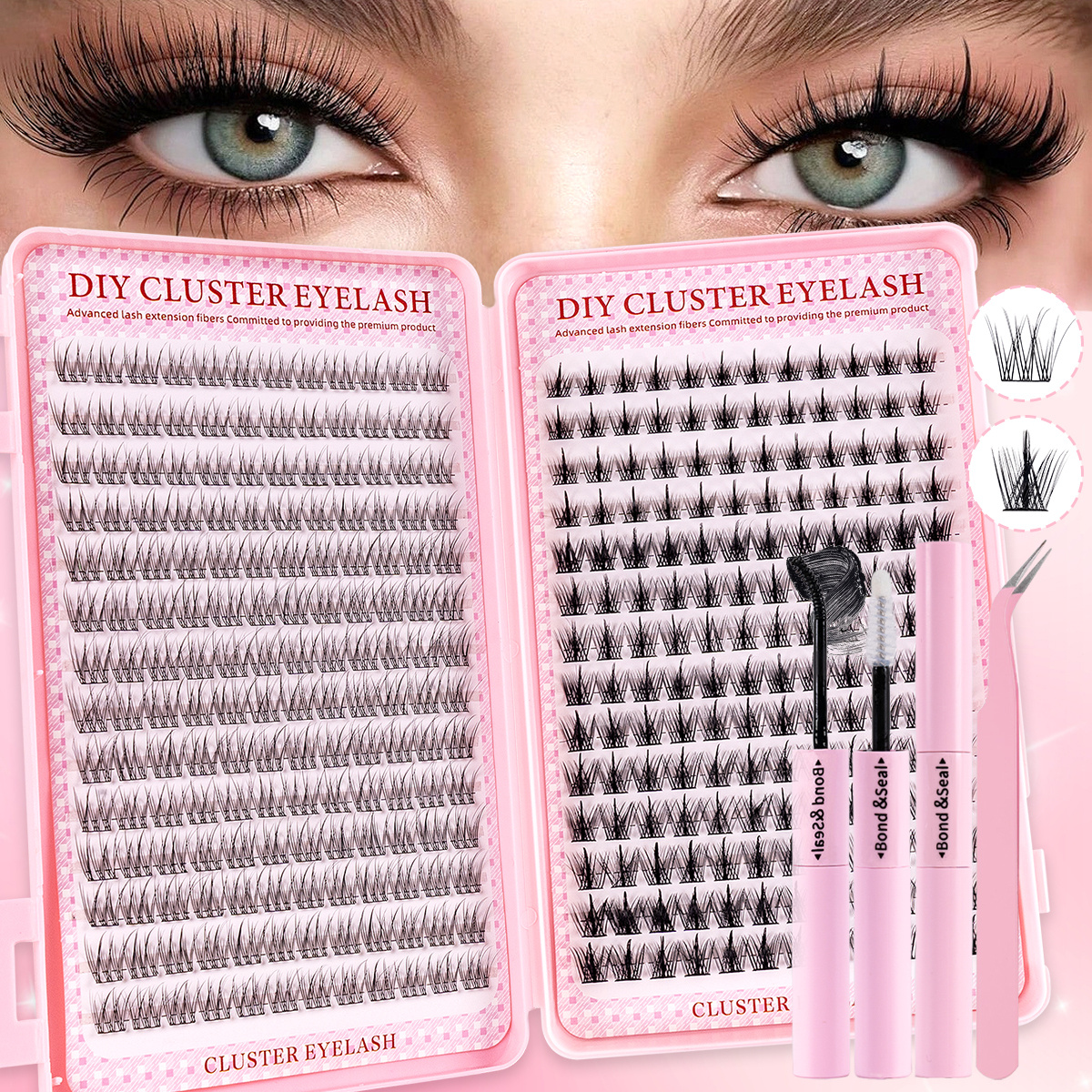 336Pcs Natural Eyelash Kit - C - Eyelash Extension Anime avaliação e preço