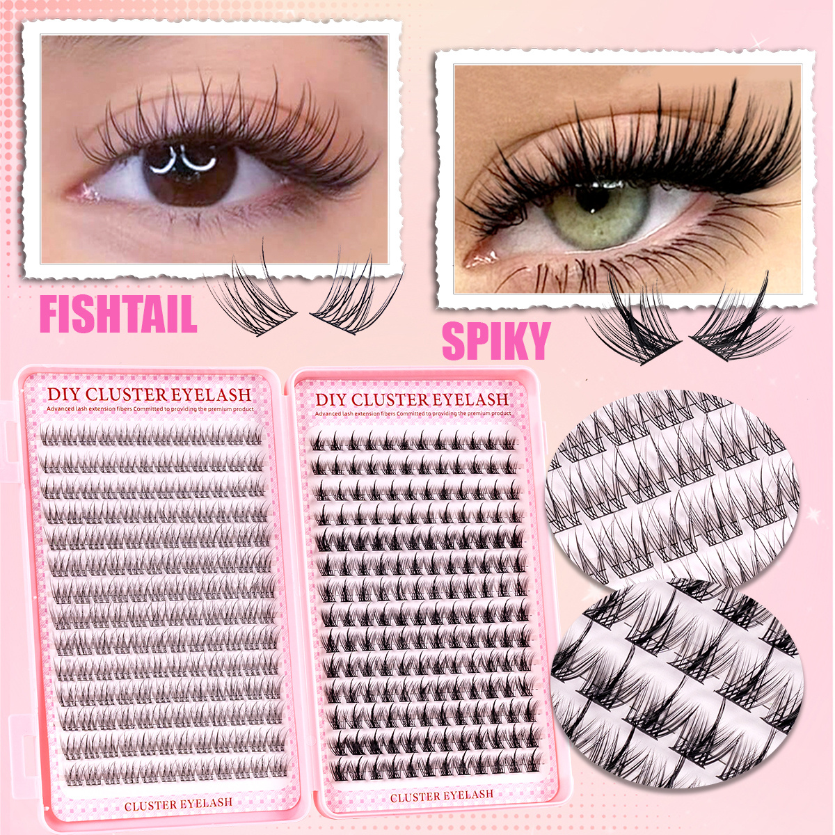 336Pcs Natural Eyelash Kit - C - Eyelash Extension Anime avaliação e preço