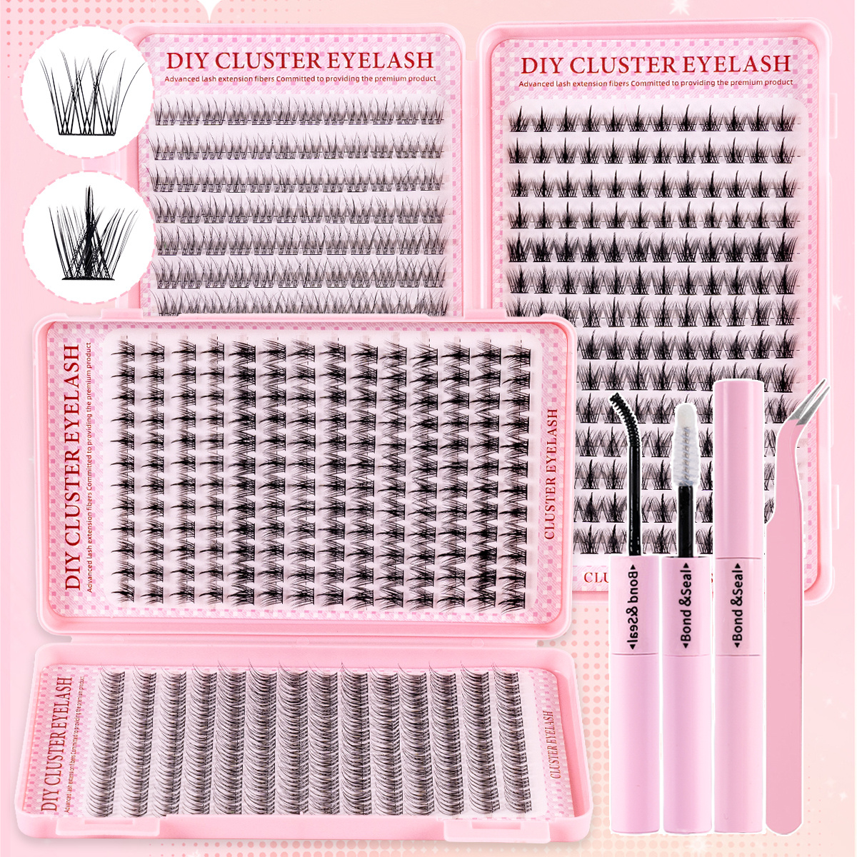 336Pcs Natural Eyelash Kit - C - Eyelash Extension Anime avaliação e preço