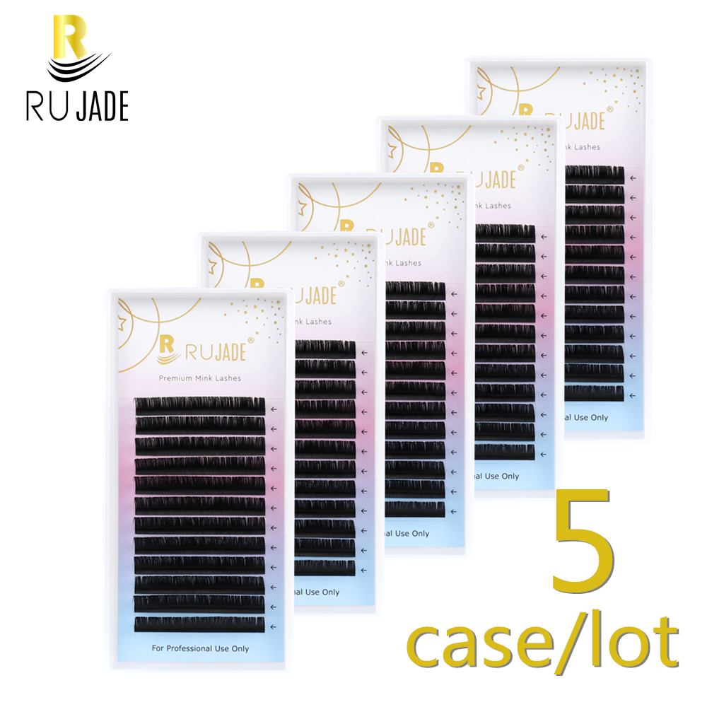 RUJADE 5 Cases/Lot False Eyela - Eyelash Extensions Classic avaliação e preço