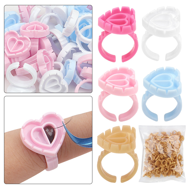 100 PCS Disposable Heart-shape - Eyelash Extension Jakarta avaliação e preço