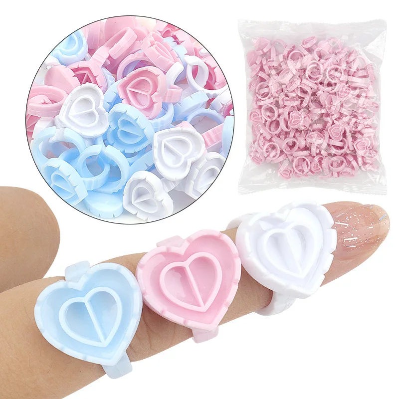 100 PCS Disposable Heart-shape - Eyelash Extension Jakarta avaliação e preço