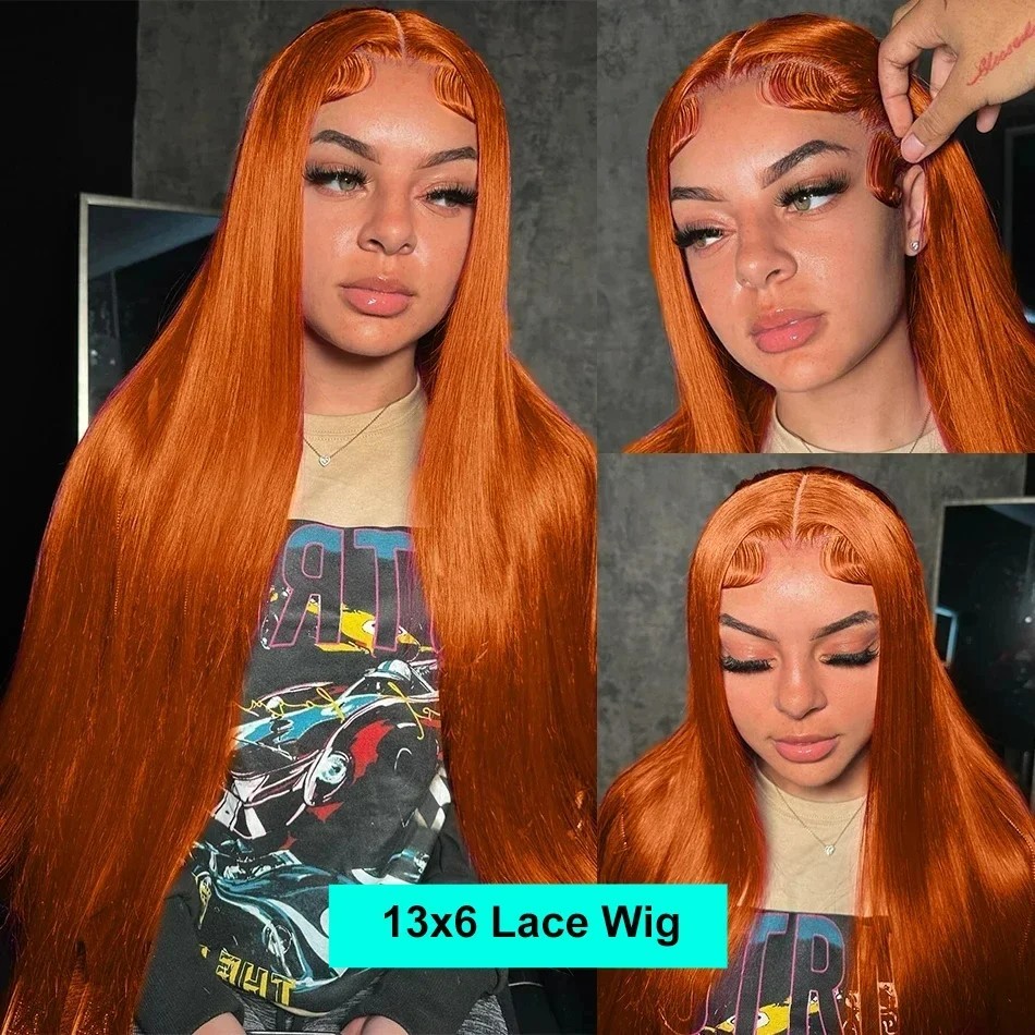 Ginger Orange Straight 13X6 Hd - Eyelash Extension Natural Look avaliação e preço