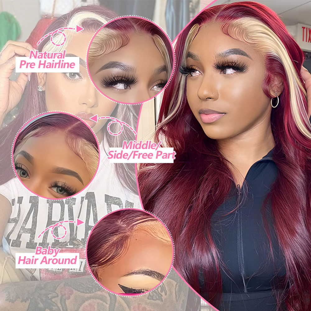99J/613 Colored Highlight 13x4 - Eyelash Extension Natural Look avaliação e preço