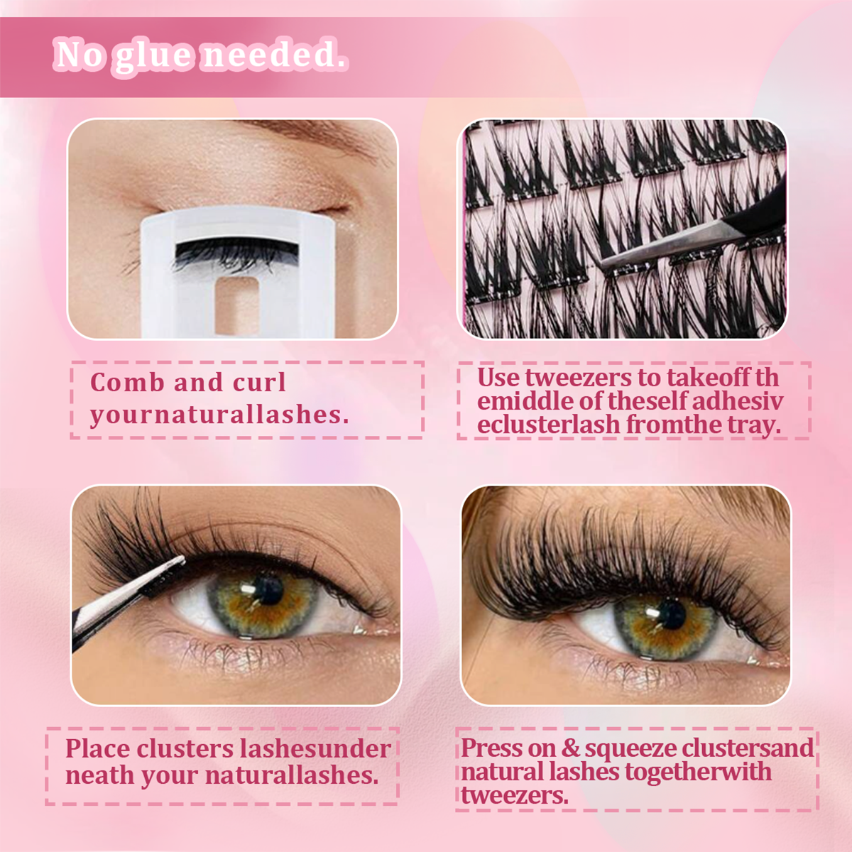 DIY No-glue False Eyelashes,10 - Eyelash Extension No 9 avaliação e preço